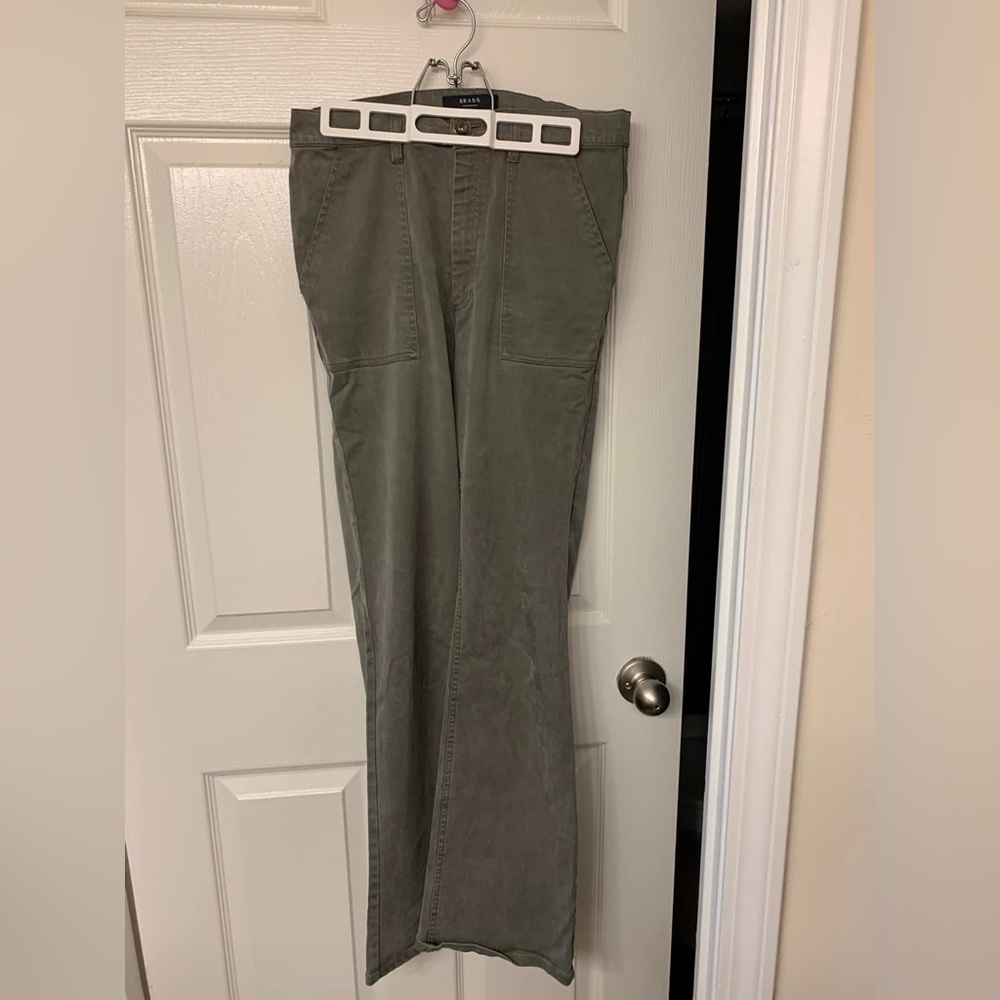 Brass Women's Green Gray Pants - Picture 2 of 2